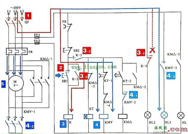 星三角主线路怎么有两种接法?电机星三角启动主电路的两种接线方式原理图解  第1张
