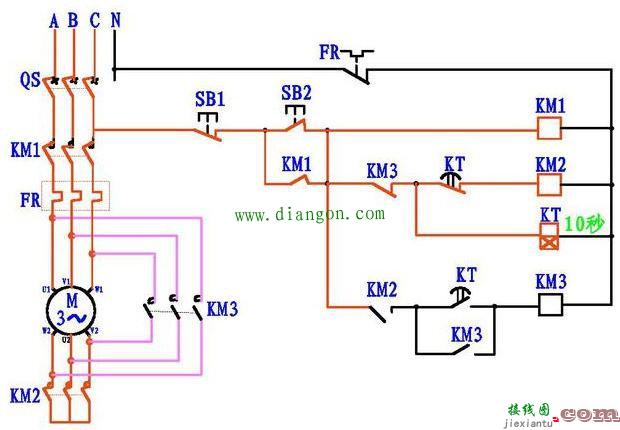 看不懂电动机星三角降压启动电路图？4张图让你彻底搞清楚  第3张