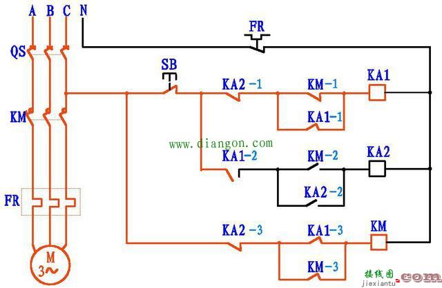 一个按钮控制电机启动停止电路原理图解 很多老电工都搞不懂  第3张