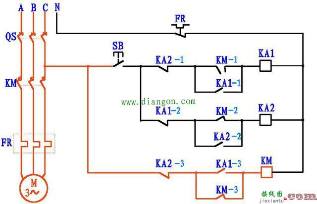 一个按钮控制电机启动停止电路原理图解 很多老电工都搞不懂  第4张