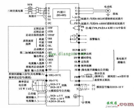 变频器主电路怎么接线？接线端子各有什么功能？  第1张