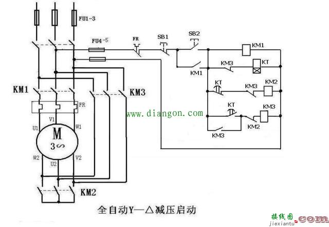 三相异步电动机星三角+正反转电路图原理  第2张