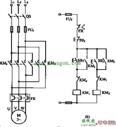 三相异步电动机正反转控制电路的原理图和动作原理  第2张