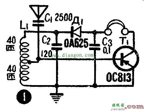 无电源晶体管收音机电路图原理图解  第1张