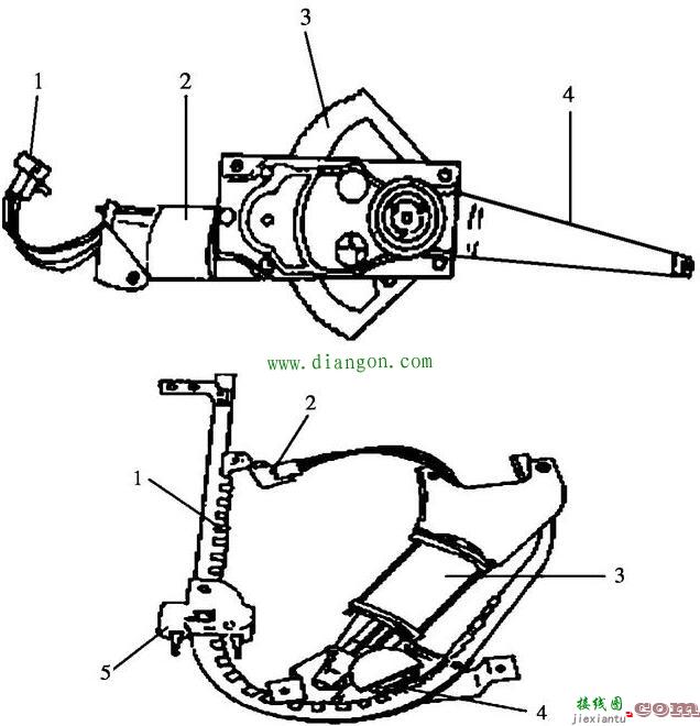 汽车电动车窗的组成和电路图工作原理图解  第8张