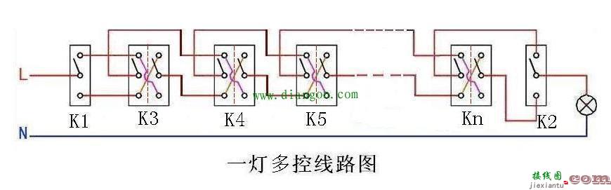 双控开关和多控开关电路接线图详解  第6张