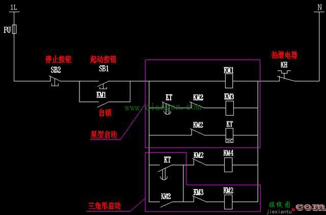 星三角起动另一种形式-闭式星三角电路讲解  第3张