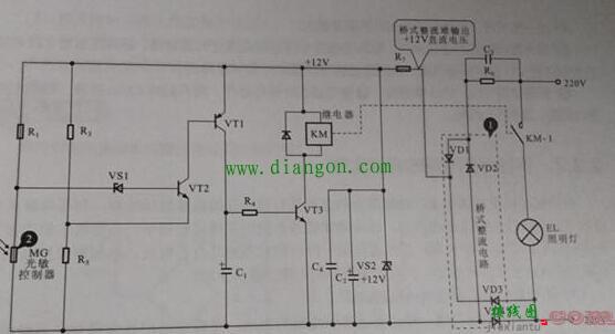 光控照明灯电路动作原理详解  第2张