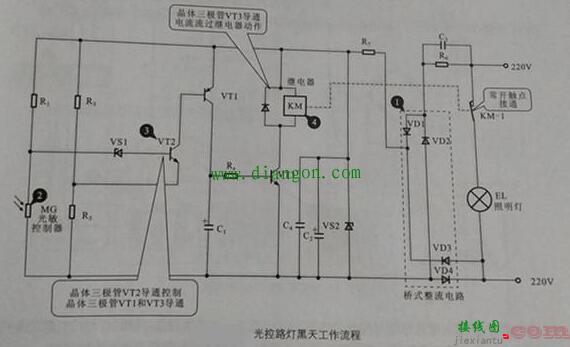 光控照明灯电路动作原理详解  第3张