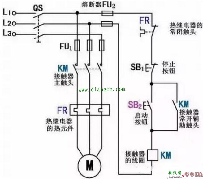 什么是电气自锁?自锁电气控制电路原理图解  第2张