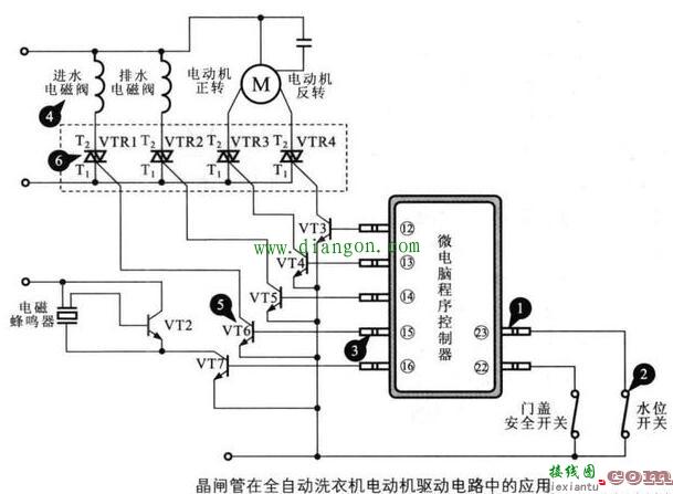 晶闸管在全自动洗衣机电动机驱动电路中的应用  第1张