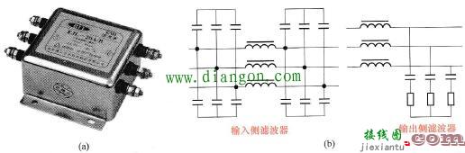 变频器专用噪声滤波器的外形和电路结构  第1张