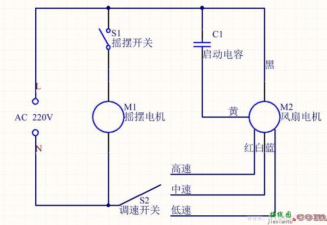 电风扇电路原理图解  第1张