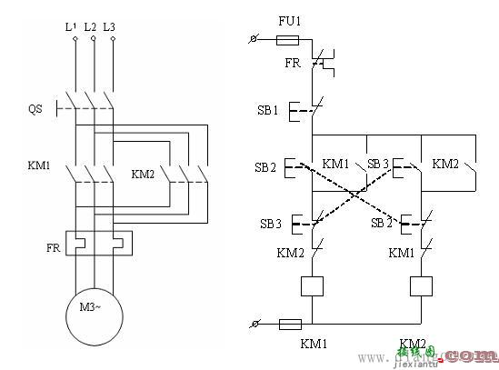 电机正反转互锁电路图  第1张