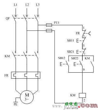 电动机异地控制电路实物图_电动机异地控制接线方法 第1张