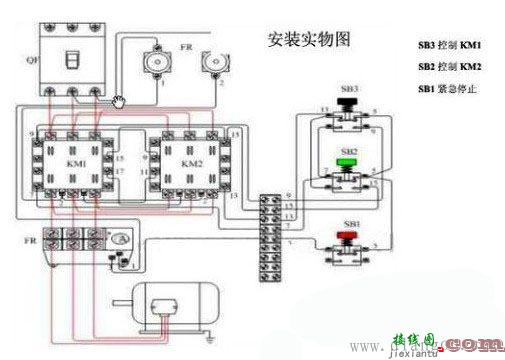 交流接触器电机正反转电路原理图解  第2张