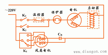 空调器基本控制电路图  第3张