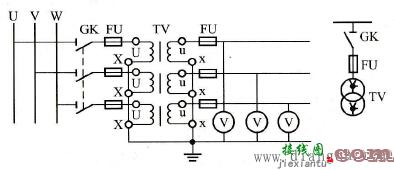 三只单相电压互感器在三相电路中的YNyn接线方式  第1张