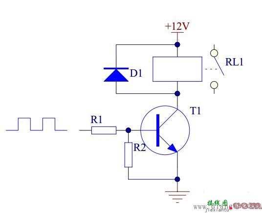 继电器晶体管驱动驱动电路  第1张