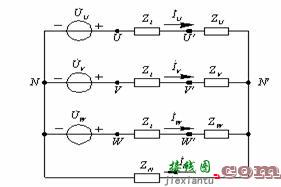 三相负载星形联接的对称三相电路  第1张