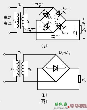 单相桥式整流电路的工作原理  第1张