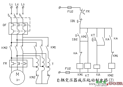 自耦变压器减压起动控制电路工作原理图解  第2张