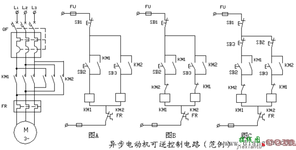 电动机双重连锁可逆控制电路原理图解  第1张