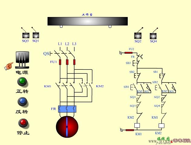 行程开关控制的正、反转电路图解  第3张