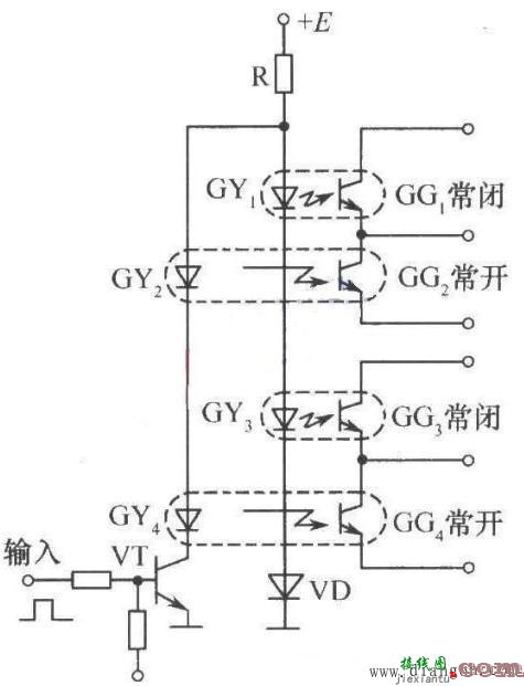 常开/常闭触点(接点)开关电路图  第1张