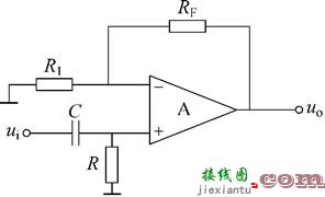 一阶有源高通滤波电路  第1张