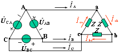 电源为Δ接时对称三相电路的计算（Δ–Y，Δ–Δ）  第9张