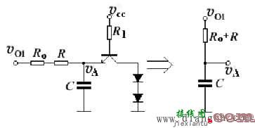 门电路组成的积分型单稳态触发器  第2张