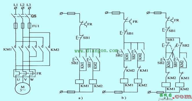 接触器控制电机正反转电路原理图解  第2张