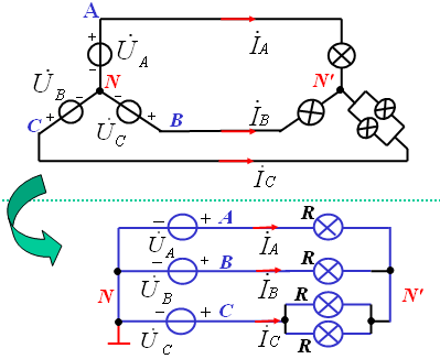 负载不对称Y－Y接三相电路  第10张