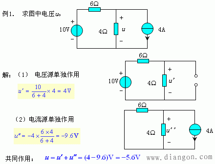 电路叠加定理和齐次定理  第10张