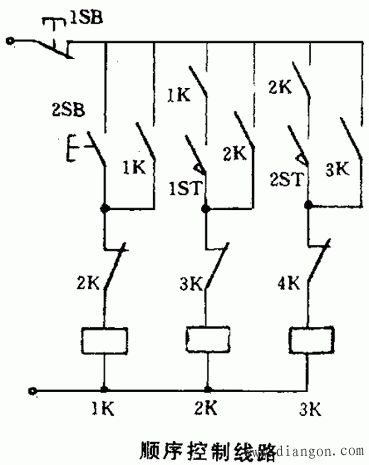 顺序控制电气控制电路  第1张