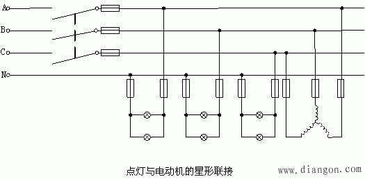 负载星形联接的三相电路  第1张