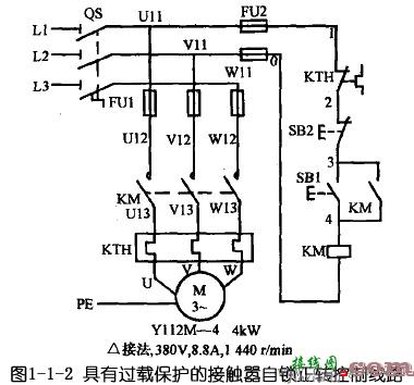 三相异步电动机自锁电路图  第3张