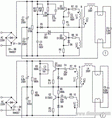 日光灯电路图原理  第1张