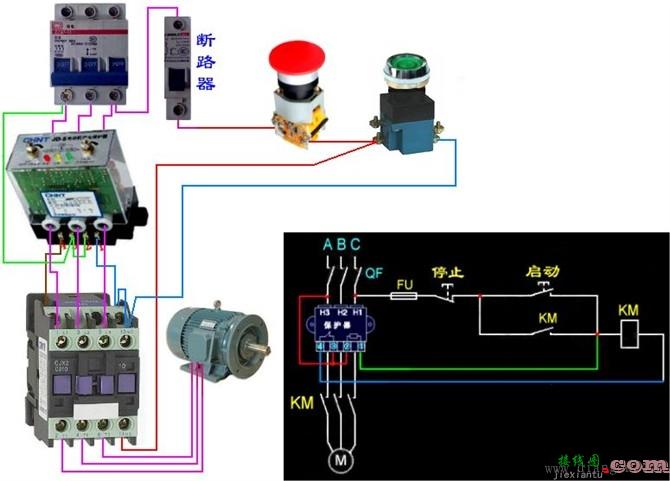 三相异步电动机控制电路图_电动机控制电路精选  第15张