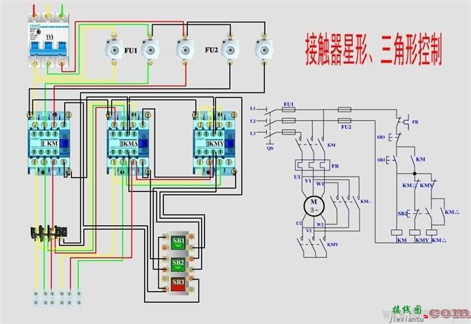 三相四线制零线带电的原因！实用电动机控制电路接线图  第8张