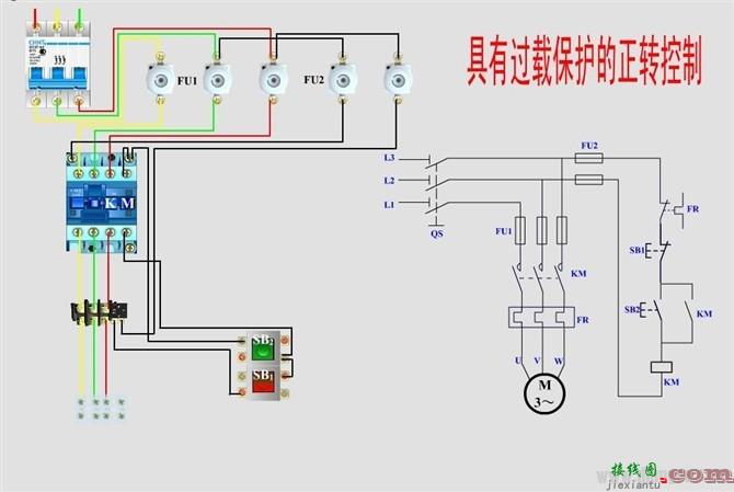 三相四线制零线带电的原因！实用电动机控制电路接线图  第11张