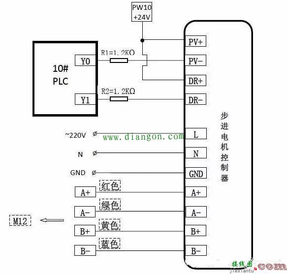 步进电机接线颜色线序定义_步进电机接线图图解  第3张