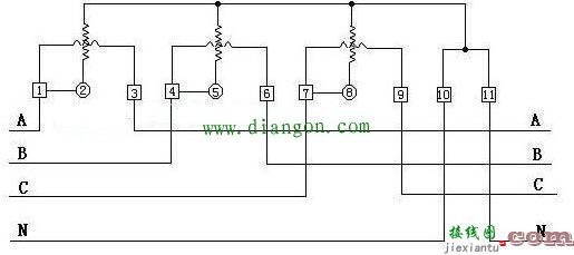 三相四线电表的两种接线方法  第3张
