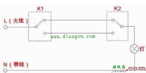 双控开关怎么接线？一灯单开双控开关接线图解  第1张