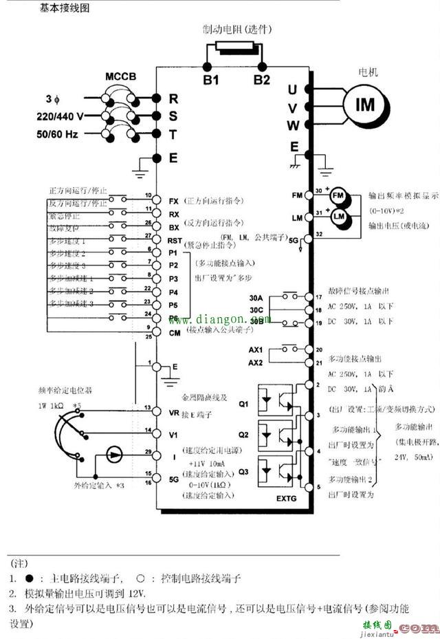 变频器接线端子解释  第1张