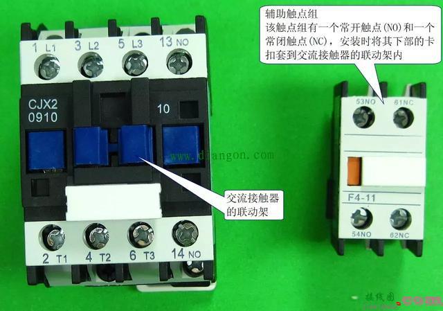 交流接触器外形与接线端功能图解  第3张