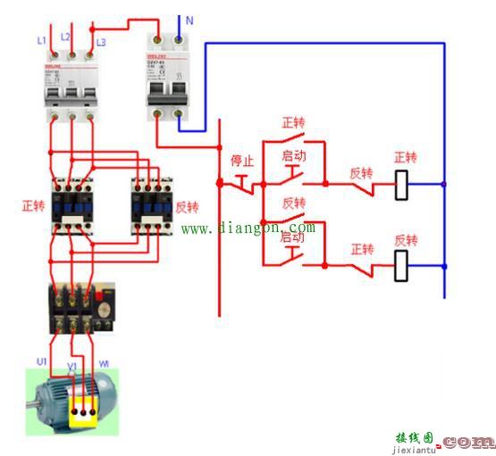 接触器控制电机正反转接线方法图解 初学电工必看！  第6张