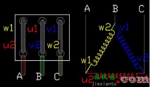 星三角启动电机接线柱接法  第2张