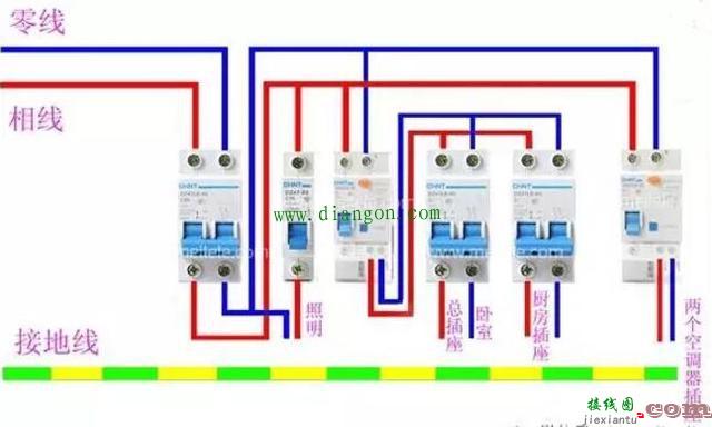空气开关如何选择?如何安装?空气开关安装接线方法图解  第1张